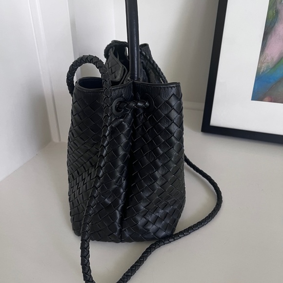 Black Genuine leather Woven Satchel Bag - Picture 13 of 13